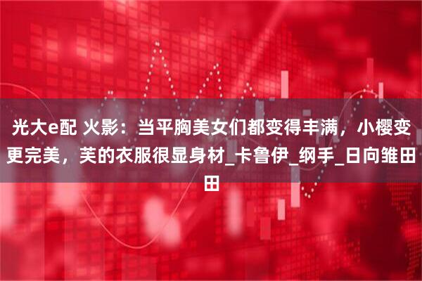 光大e配 火影：当平胸美女们都变得丰满，小樱变更完美，芙的衣服很显身材_卡鲁伊_纲手_日向雏田
